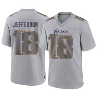 Game Justin Jefferson Men's Minnesota Vikings Atmosphere Fashion Jersey - Gray