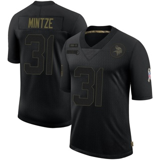 Limited Andre Mintze Men's Minnesota Vikings 2020 Salute To Service Jersey - Black