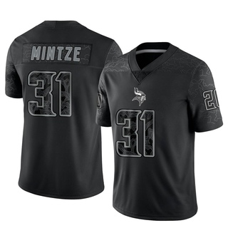 Limited Andre Mintze Men's Minnesota Vikings Reflective Jersey - Black