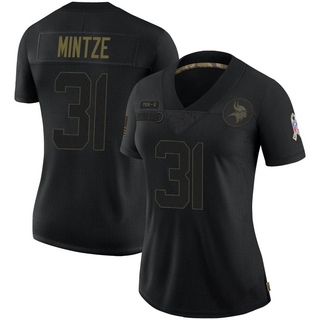 Limited Andre Mintze Women's Minnesota Vikings 2020 Salute To Service Jersey - Black