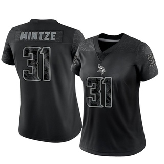 Limited Andre Mintze Women's Minnesota Vikings Reflective Jersey - Black