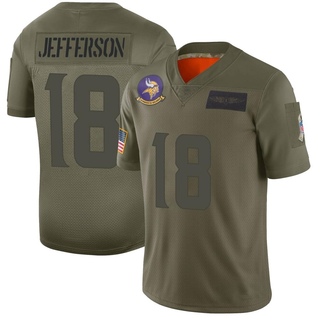 Limited Justin Jefferson Men's Minnesota Vikings 2019 Salute to Service Jersey - Camo