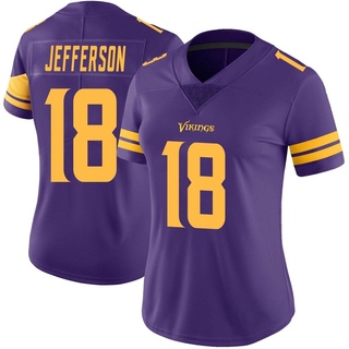 Limited Justin Jefferson Women's Minnesota Vikings Color Rush Jersey - Purple