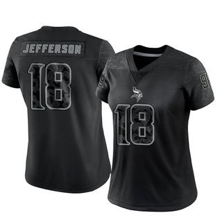 Limited Justin Jefferson Women's Minnesota Vikings Reflective Jersey - Black