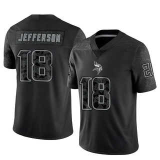Limited Justin Jefferson Youth Minnesota Vikings Reflective Jersey - Black