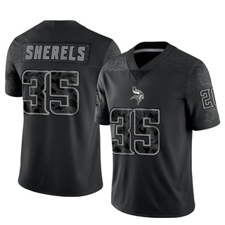 Limited Marcus Sherels Youth Minnesota Vikings Reflective Jersey - Black